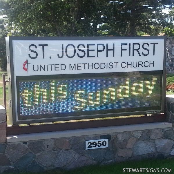 Church Sign for St Joseph First United Methodist Church