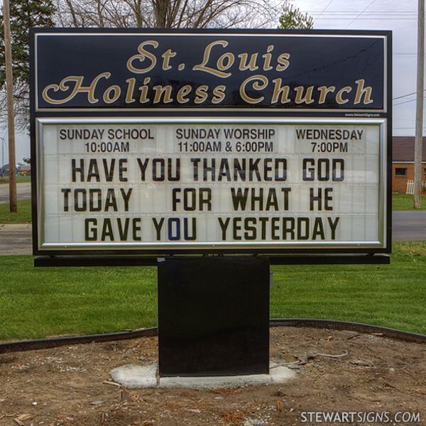 Church Sign for St. Louis Holiness Church