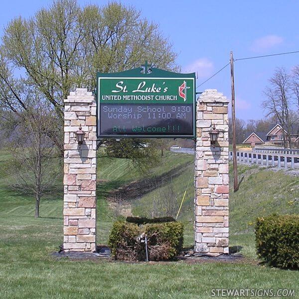 Church Sign for St. Luke's United Methodist Church