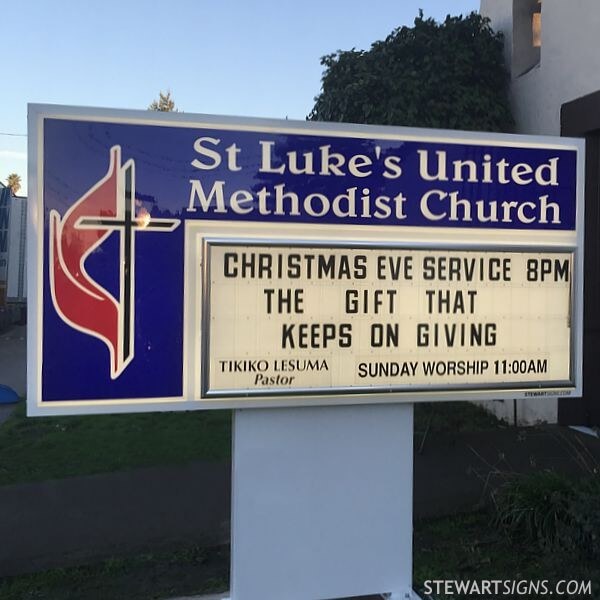 Church Sign for St. Luke's United Methodist Church