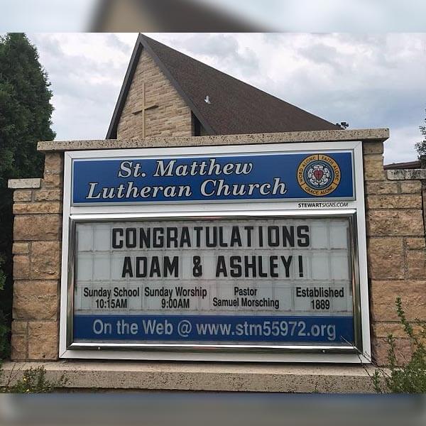 Church Sign for St. Matthew Lutheran Church