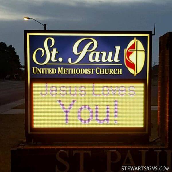 Church Sign for St. Paul United Methodist Church
