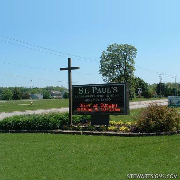 Church Sign for St. Paul's Evangelical Lutheran Church and School