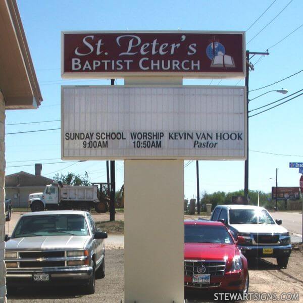 Church Sign for St. Peter's Baptist Church