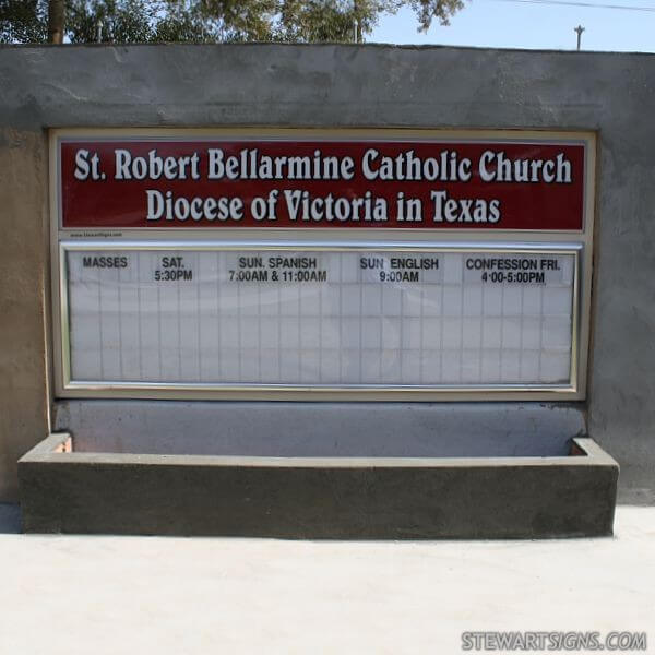 Church Sign for St. Robert Bellarmine Parish