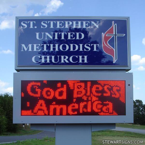Church Sign for St. Stephen United Methodist Church