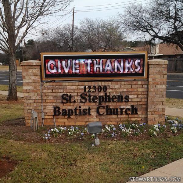 Church Sign for St. Stephens Missionary Baptist Church