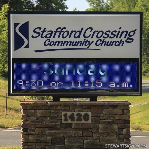 Church Sign for Stafford Crossing Community Church