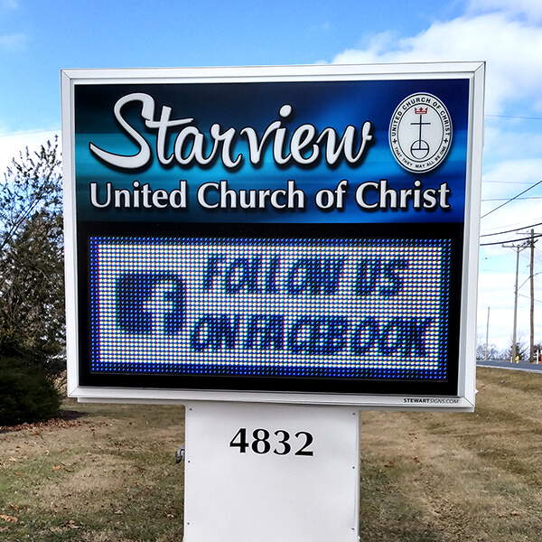 Church Sign for Starview United Church of Christ