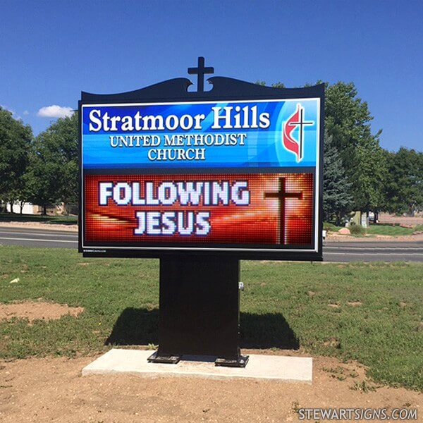 Church Sign for Stratmoor Hills United Methodist Church