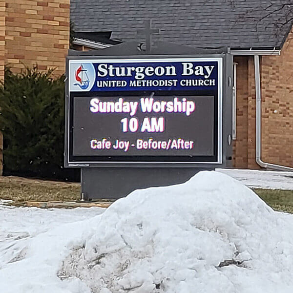 Church Sign for Sturgeon Bay United Methodist Church