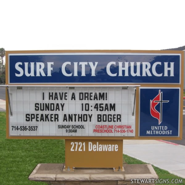 Church Sign for Surf City Church