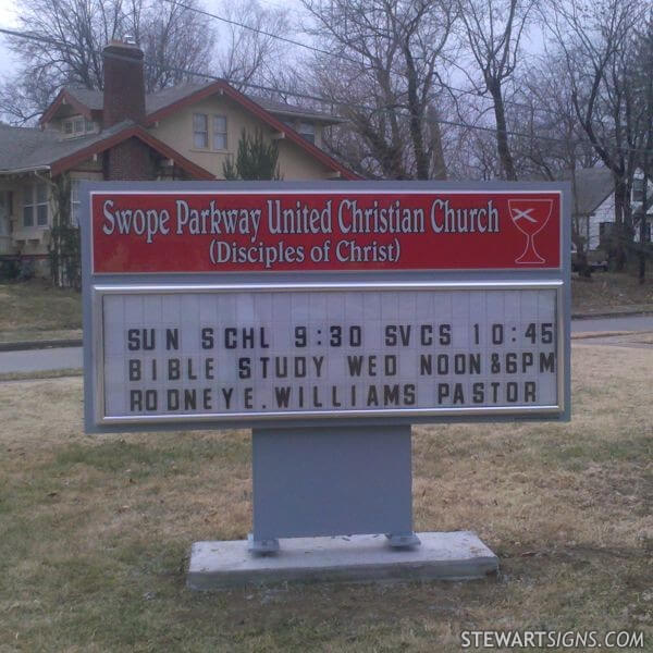 Church Sign for Swope Parkway United Christian Church