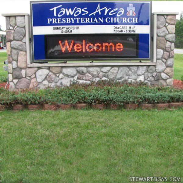 Church Sign for Tawas Area Presbyterian Church