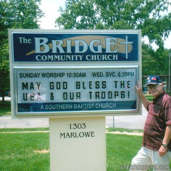 Church Sign for The Bridge Community Church