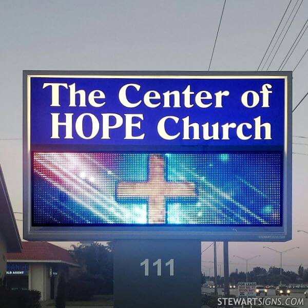 Church Sign for The Center of Hope Church