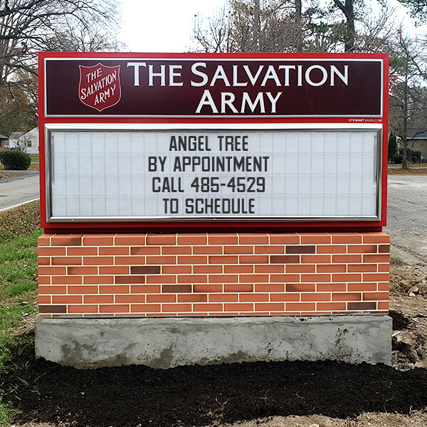 Church Sign for The Salvation Army