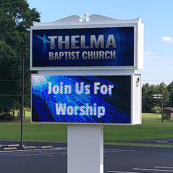 Church Sign for Thelma Baptist Church