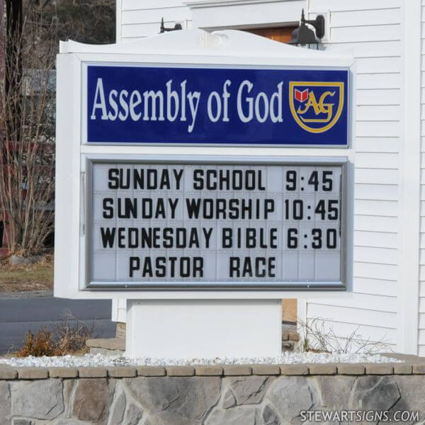 Church Sign for Assembly of God