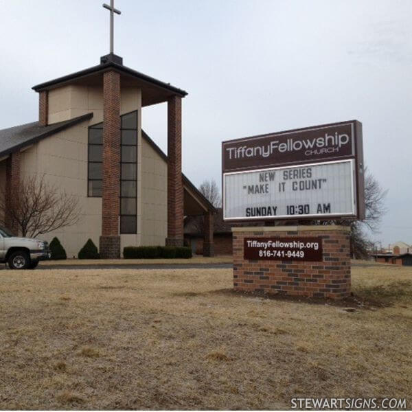 Church Sign for Tiffany Fellowship