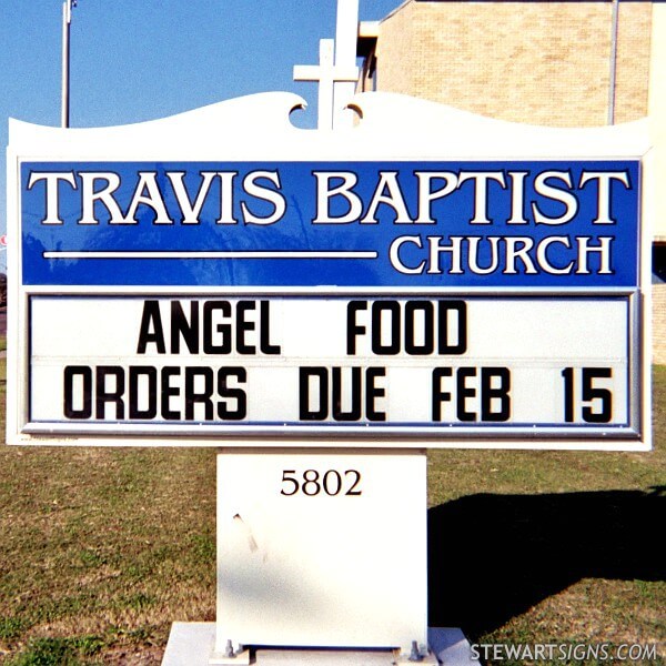Church Sign for Travis Baptist Church