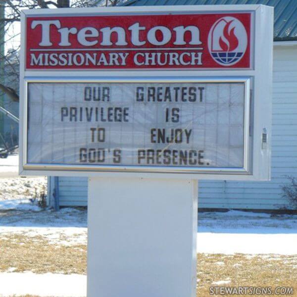 Church Sign for Trenton Missionary Church