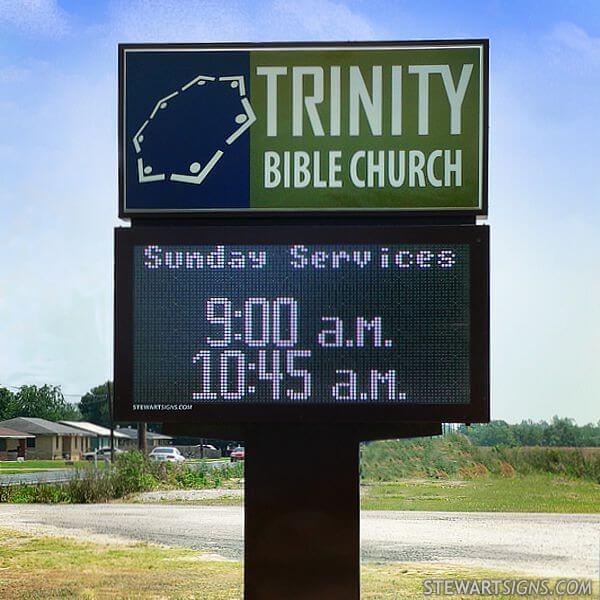 Church Sign for Trinity Bible Church