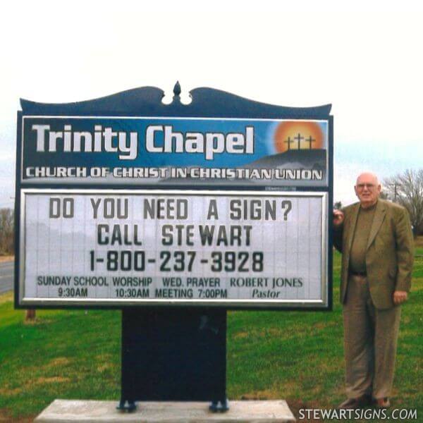 Church Sign for Trinity Chapel