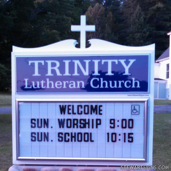 Church Sign for Trinity Lutheran Church