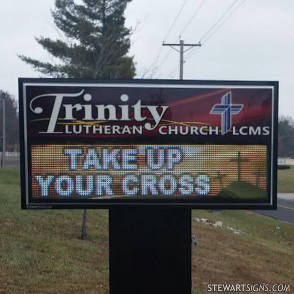 Church Sign for Trinity Lutheran Church