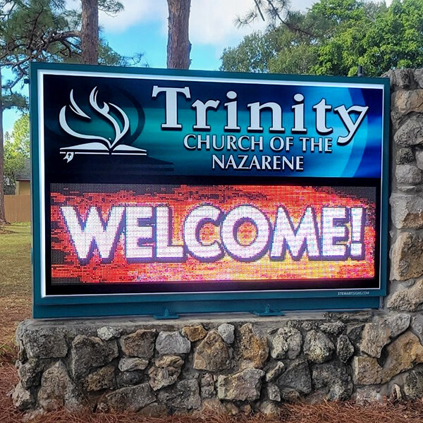 Church Sign for Trinity Church of the Nazarene