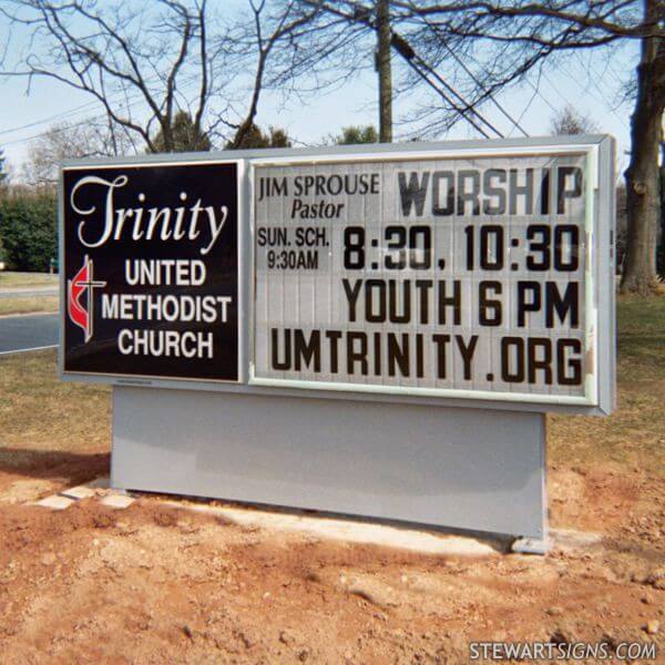 Church Sign for Trinity United Methodist Church