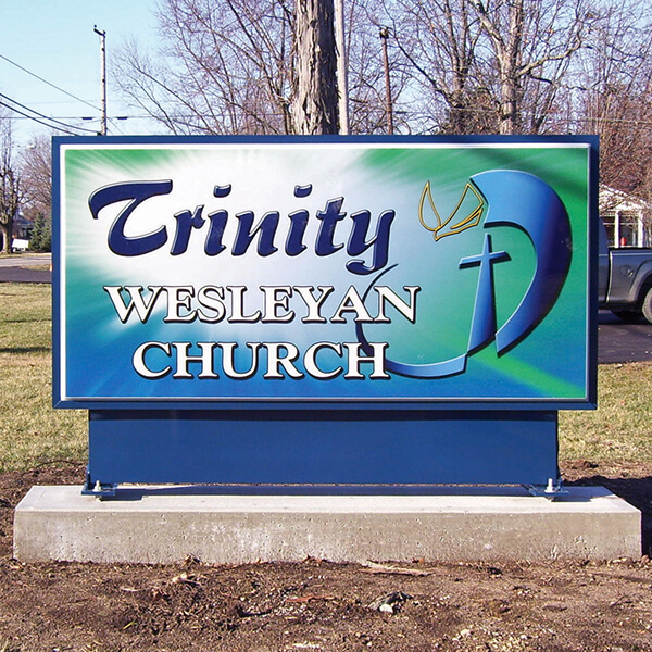 Church Sign for Trinity Wesleyan Church