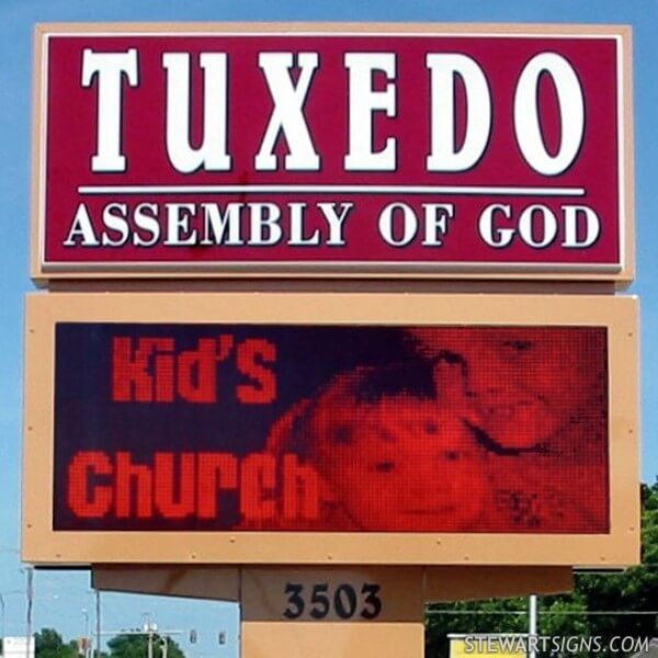 Church Sign for Tuxedo Assembly of God