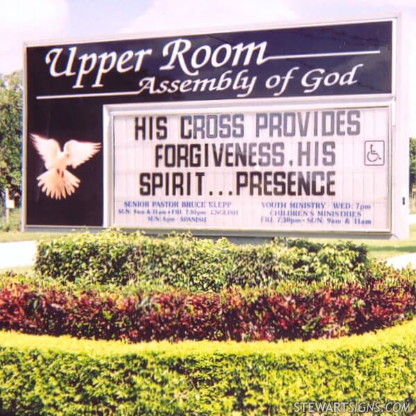 Church Sign for Upper Room Assembly of God - Miami, FL