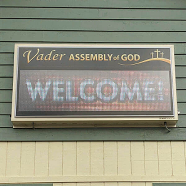 Church Sign for Vader Assembly of God