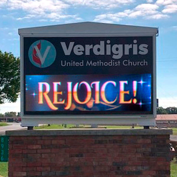 Church Sign for Verdigris United Methodist Church