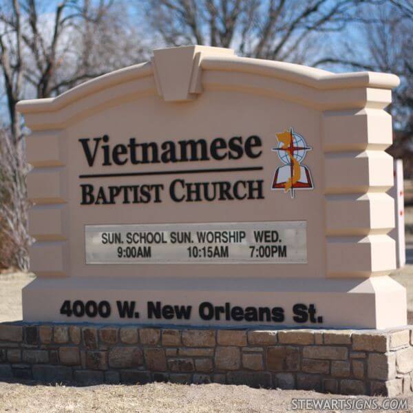 Church Sign for Tulsa Vietnamese Baptist Church