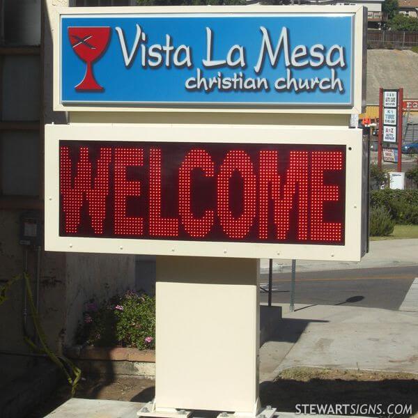 Church Sign for Vista La Mesa Christian Church