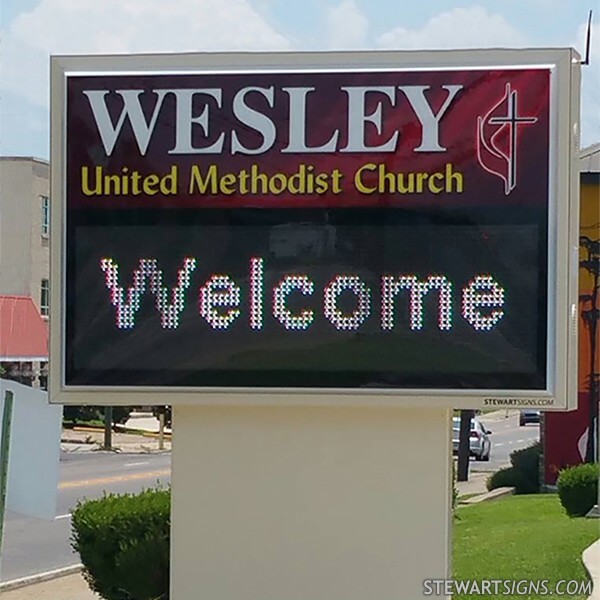 Church Sign for Wesley United Methodist Church