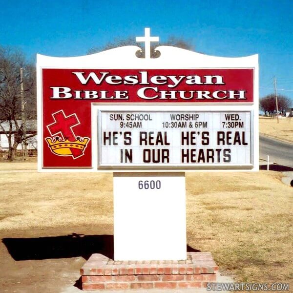 Church Sign for Wesleyan Bible Church