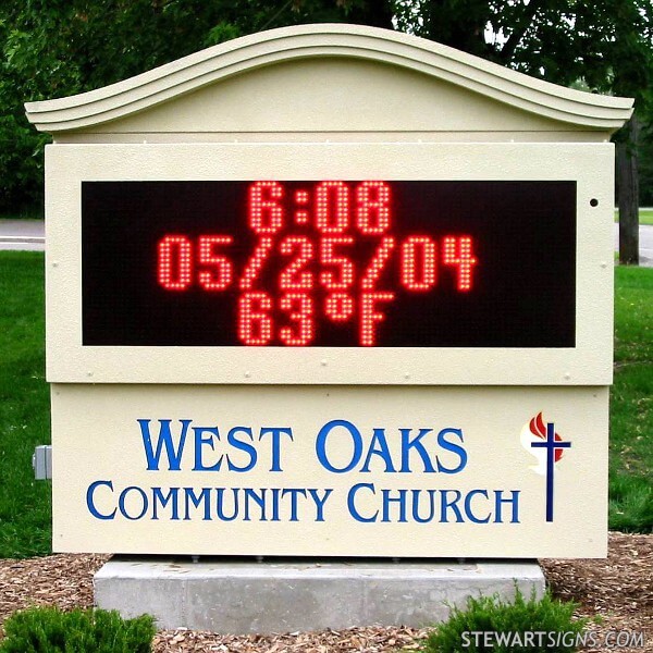 Church Sign for West Oaks Community Church