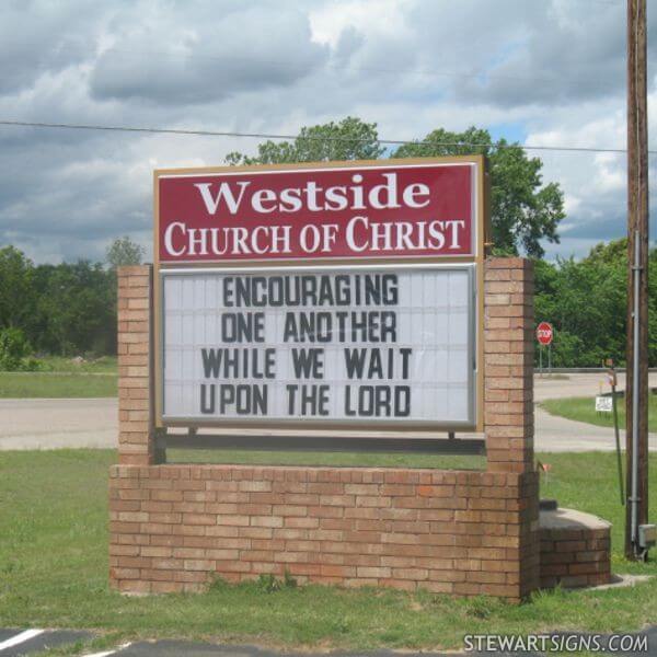 Church Sign for Westside Church of Christ