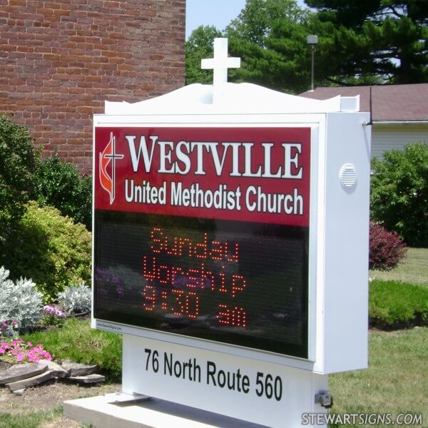 Church Sign for Westville United Methodist Church