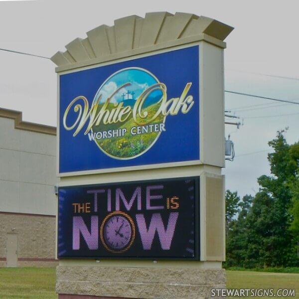 Church Sign for White Oak Worship Center