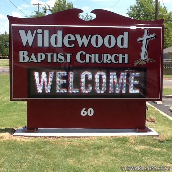 Church Sign for Wildewood Baptist Church