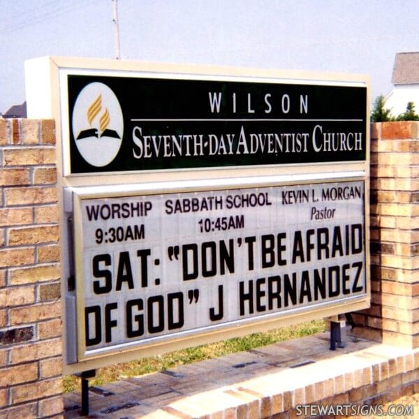 Church Sign for Wilson Seventh-day Adventist Church