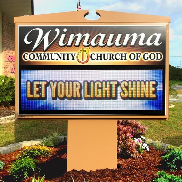 Church Sign for Wimauma Community Church of God