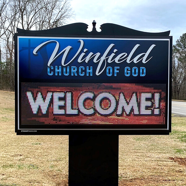 Church Sign for Winfield Church of God