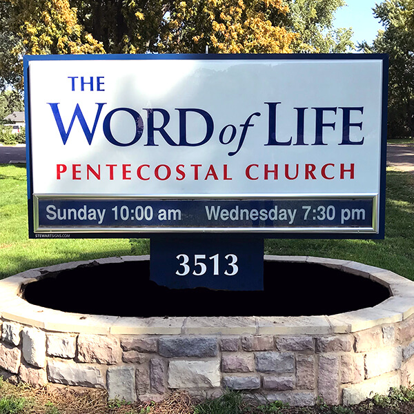Church Sign for Word of Life Church